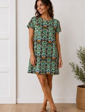 MIM COLORFUL DRESS SIZE SMALL FLARE FIT